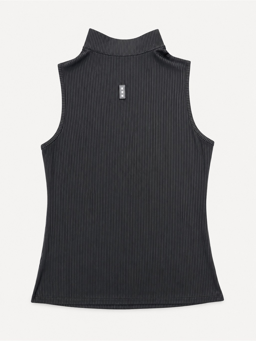 Jamie Sadock Sleeveless Mock Neck Golf Top Black Pinstripe Cutout XS #1001 - Picture 4 of 5